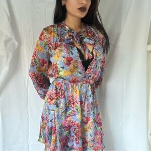 Zara Floral Tie-Front Dress